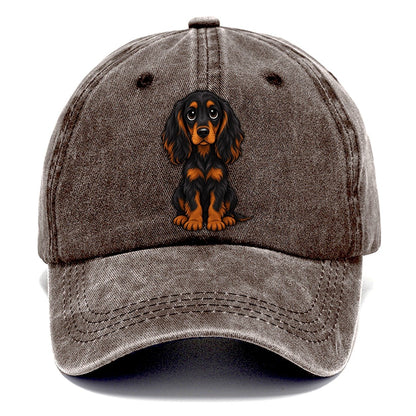 Gordon Setter Sitting Sweetheart Classic Cap – Brown