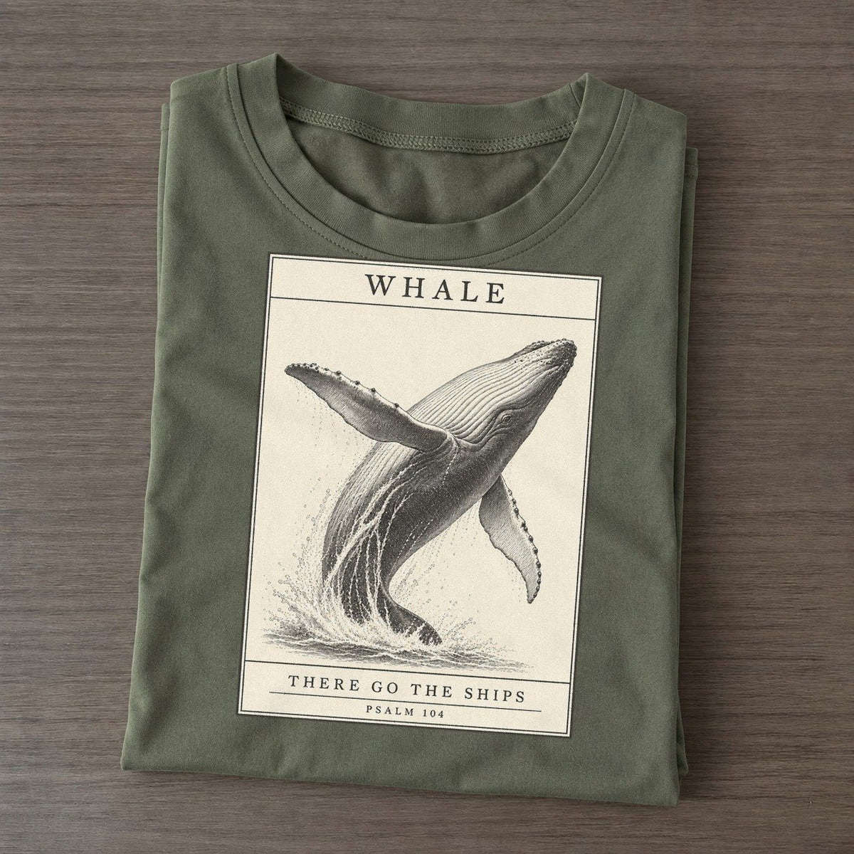 Whale Specimen Plate Creature Canticle Classic T-shirt – Army Green