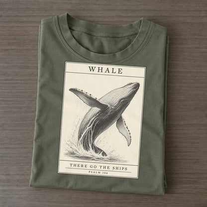 Whale Specimen Plate Creature Canticle Classic T-shirt – Army Green