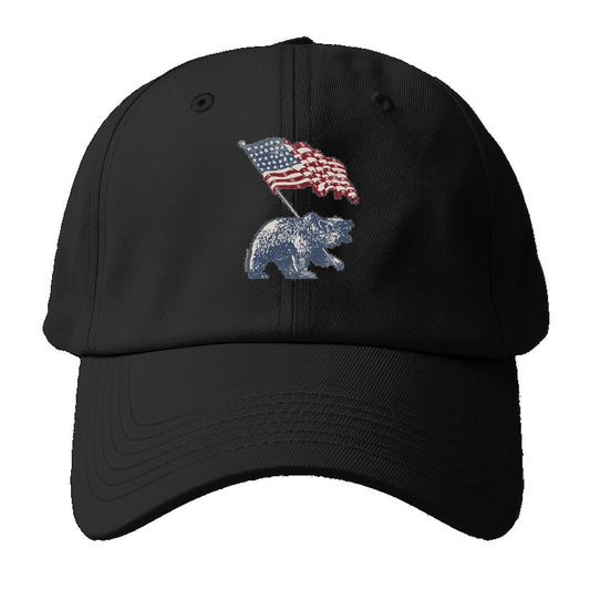 Bear Flag Logo Baseball Cap – Black