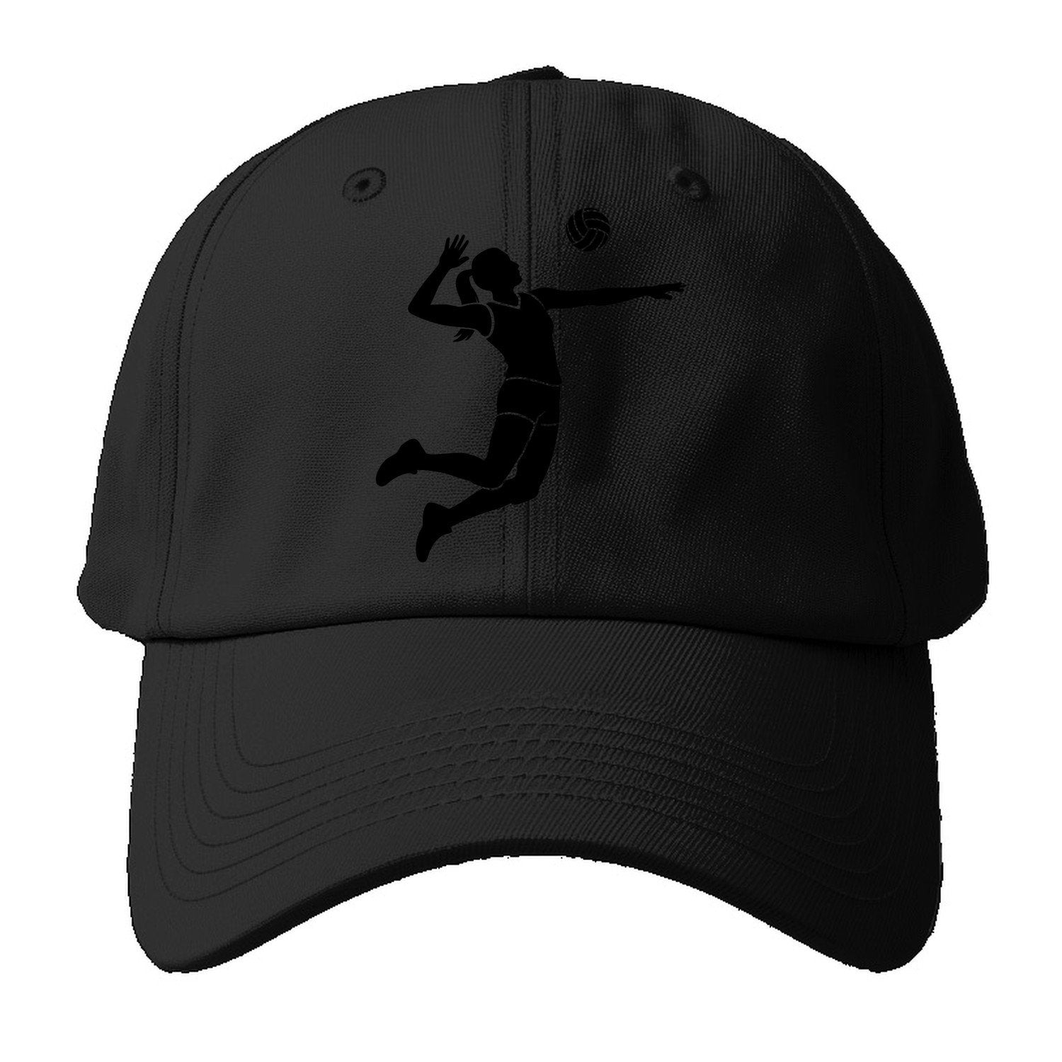 Volleyball Spike Baseball Cap – Black