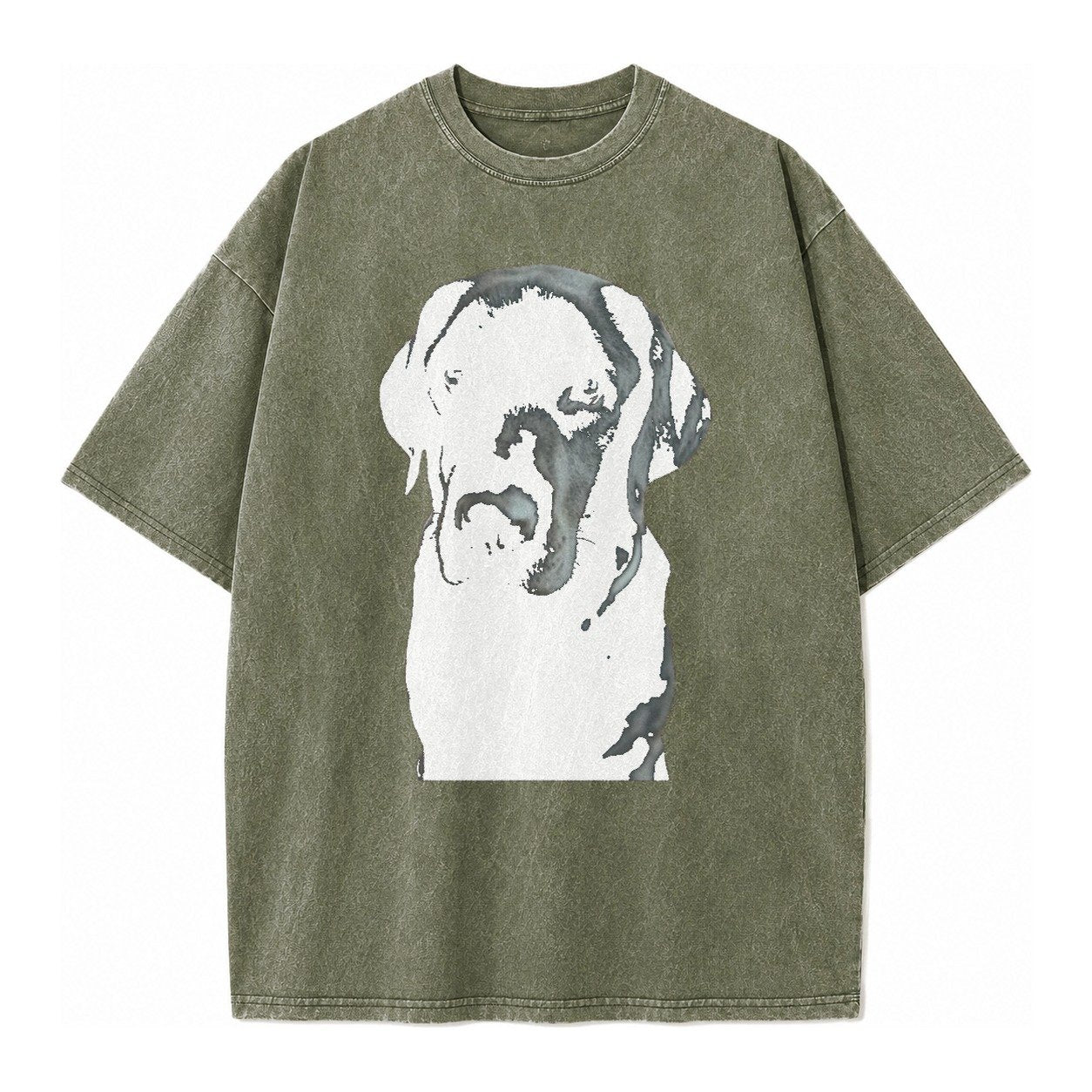 Black Labrador Vintage T-shirt – Army Green