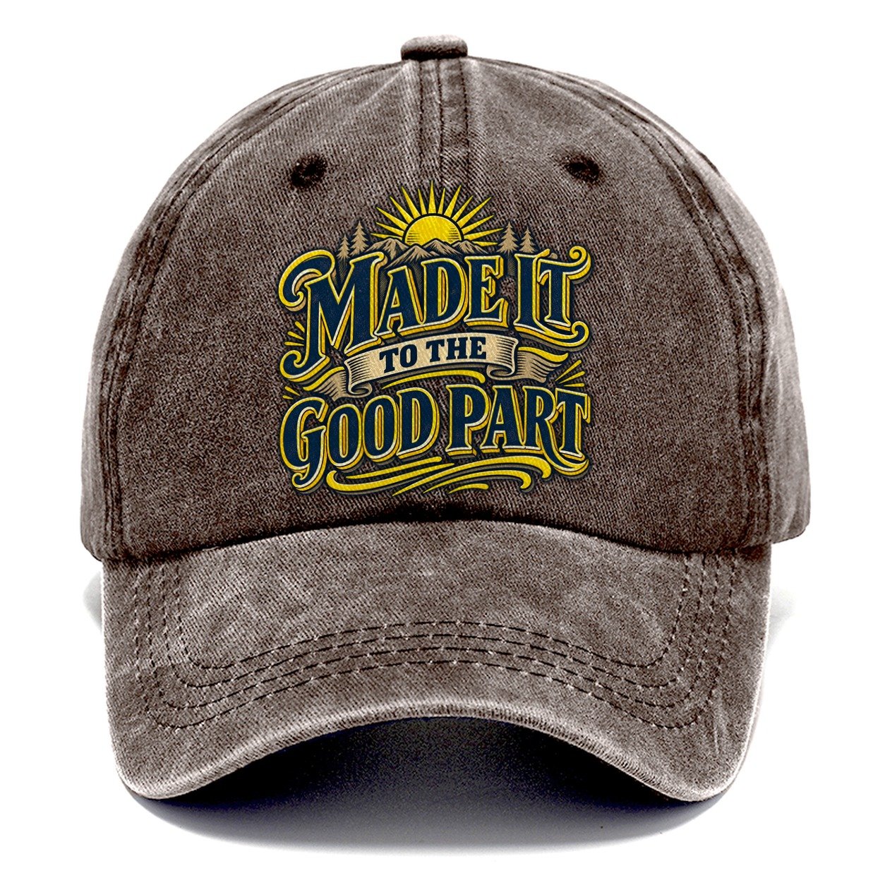 Made It To The Good Part Retired Living Classic Cap – Brown