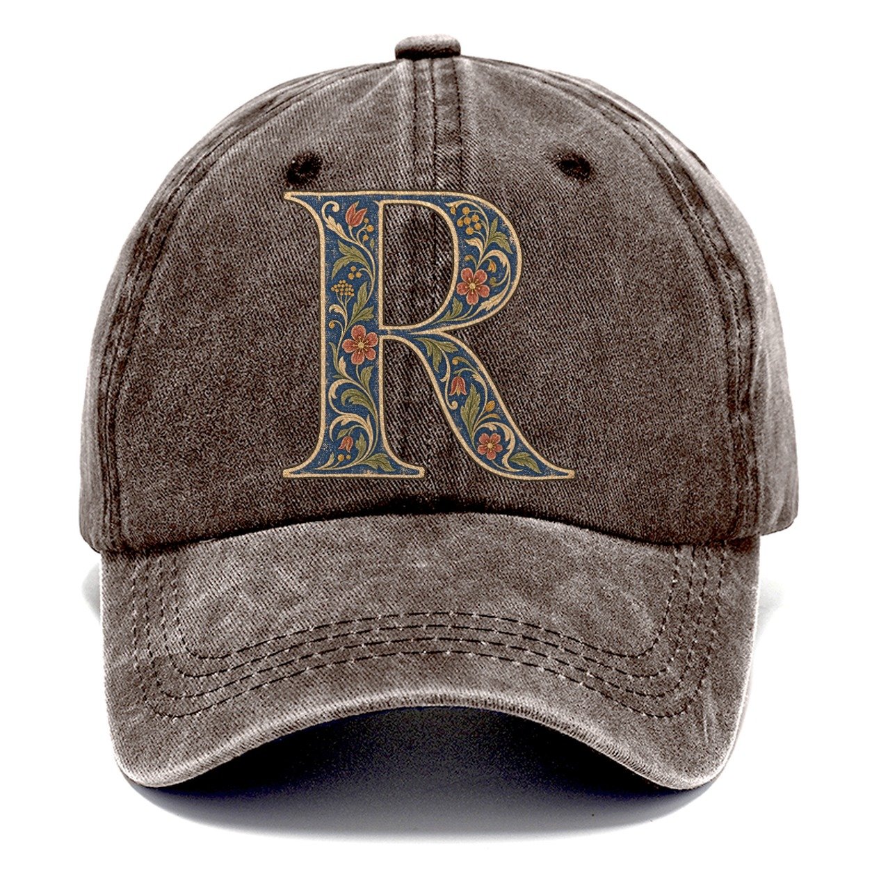 Wildflower R Monogram Classic Cap – Brown
