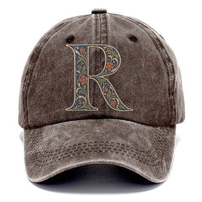 Wildflower R Monogram Classic Cap – Brown