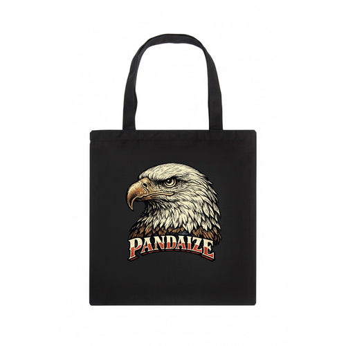 EAGLE HEAD PROFILE - majestic bald eagle in brown, white and gold , American pride - Tote Bag