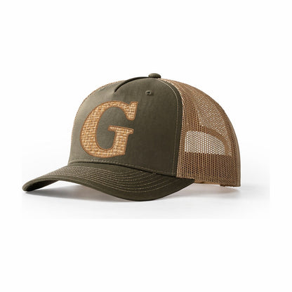 Woven Tweed G Monogram Trucker Hat – Olive Khaki