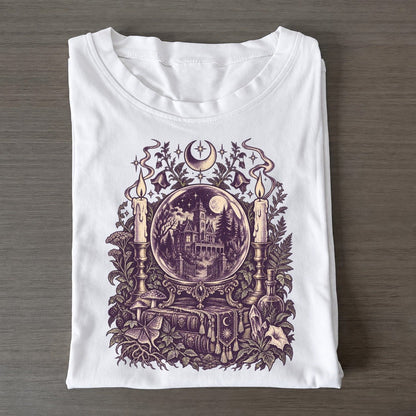Crystal Ball Mansion Midnight Haunt Classic T-shirt – White