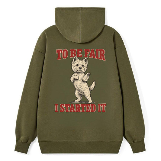 West Highland White Terrier Dog Declarations Classic Pullover Hoodie – Armygreen