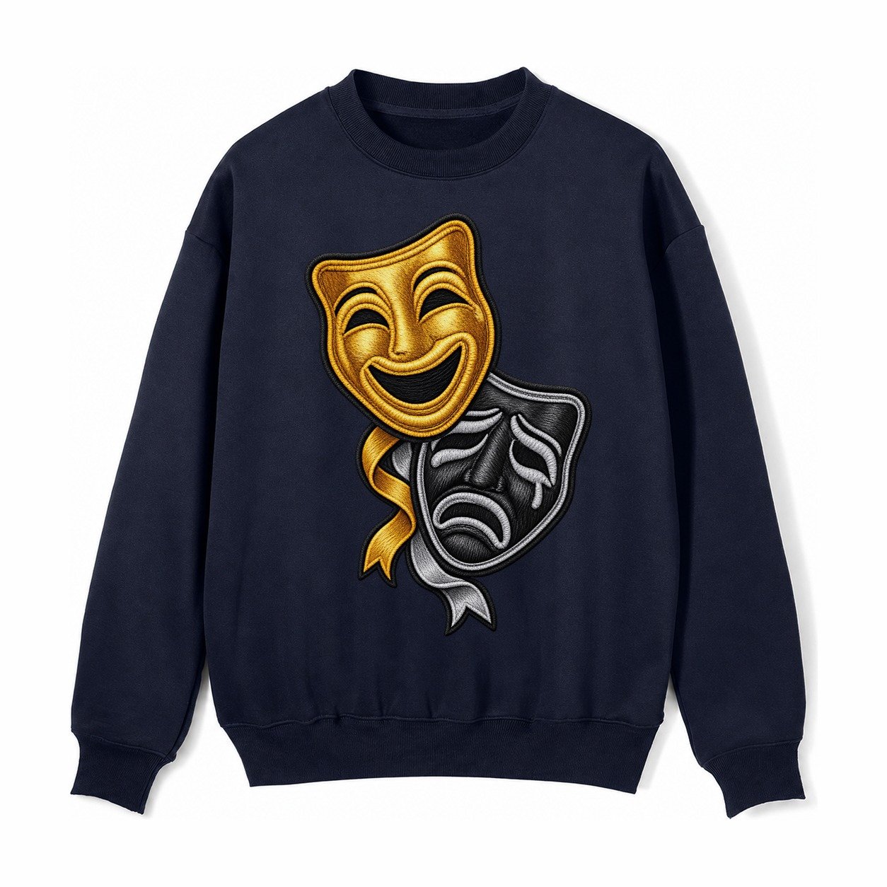 Broadway Masks Fleece Sweatshirt – Navy Blue