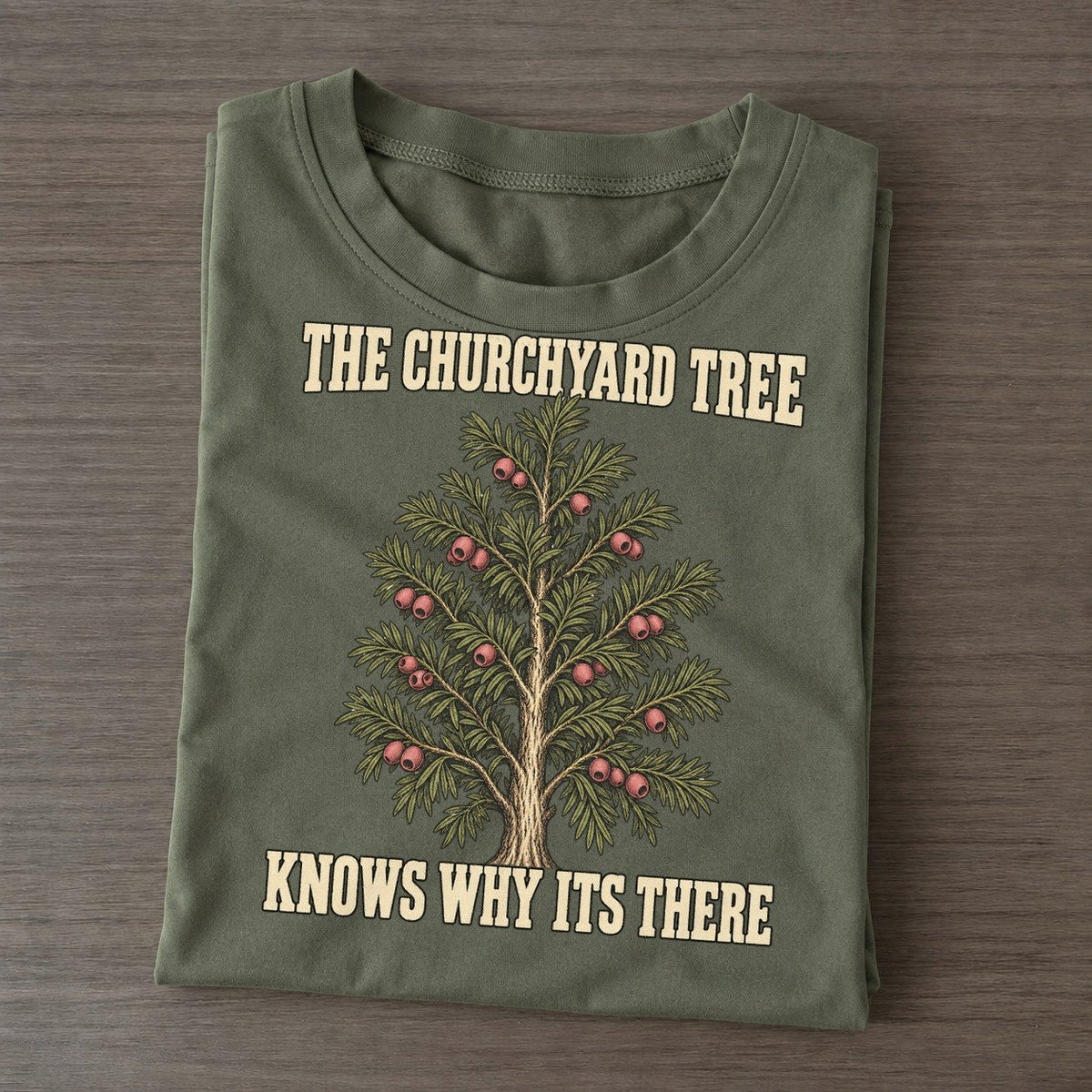 Knows Why Its There Botanical Warnings Classic T-shirt – Army Green