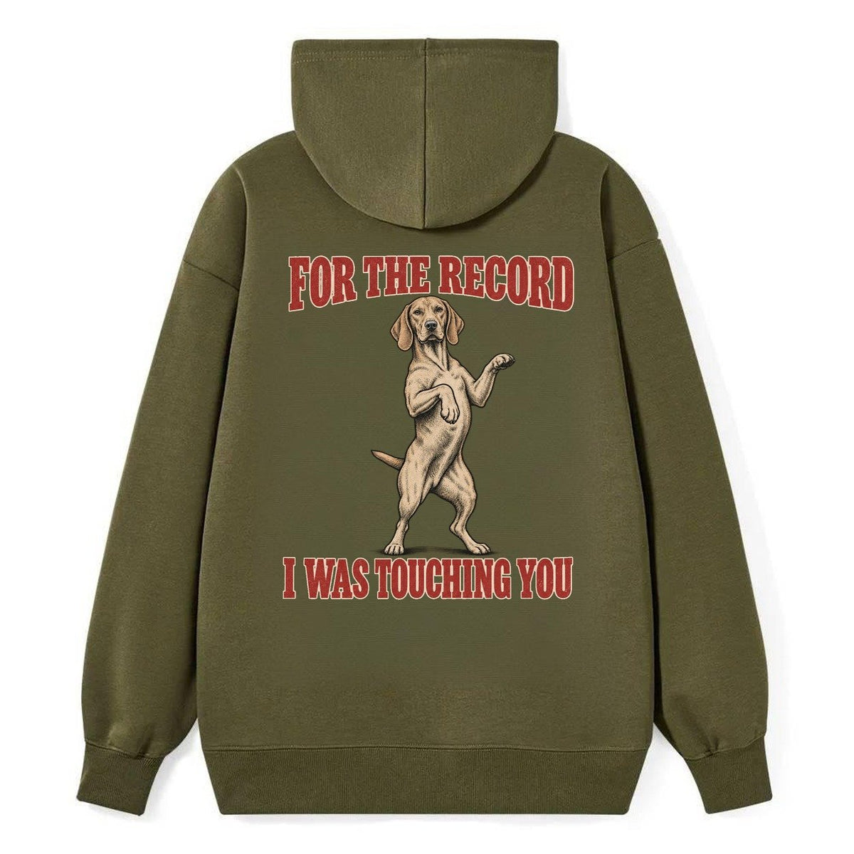 Vizsla Dog Declarations Classic Pullover Hoodie – Armygreen