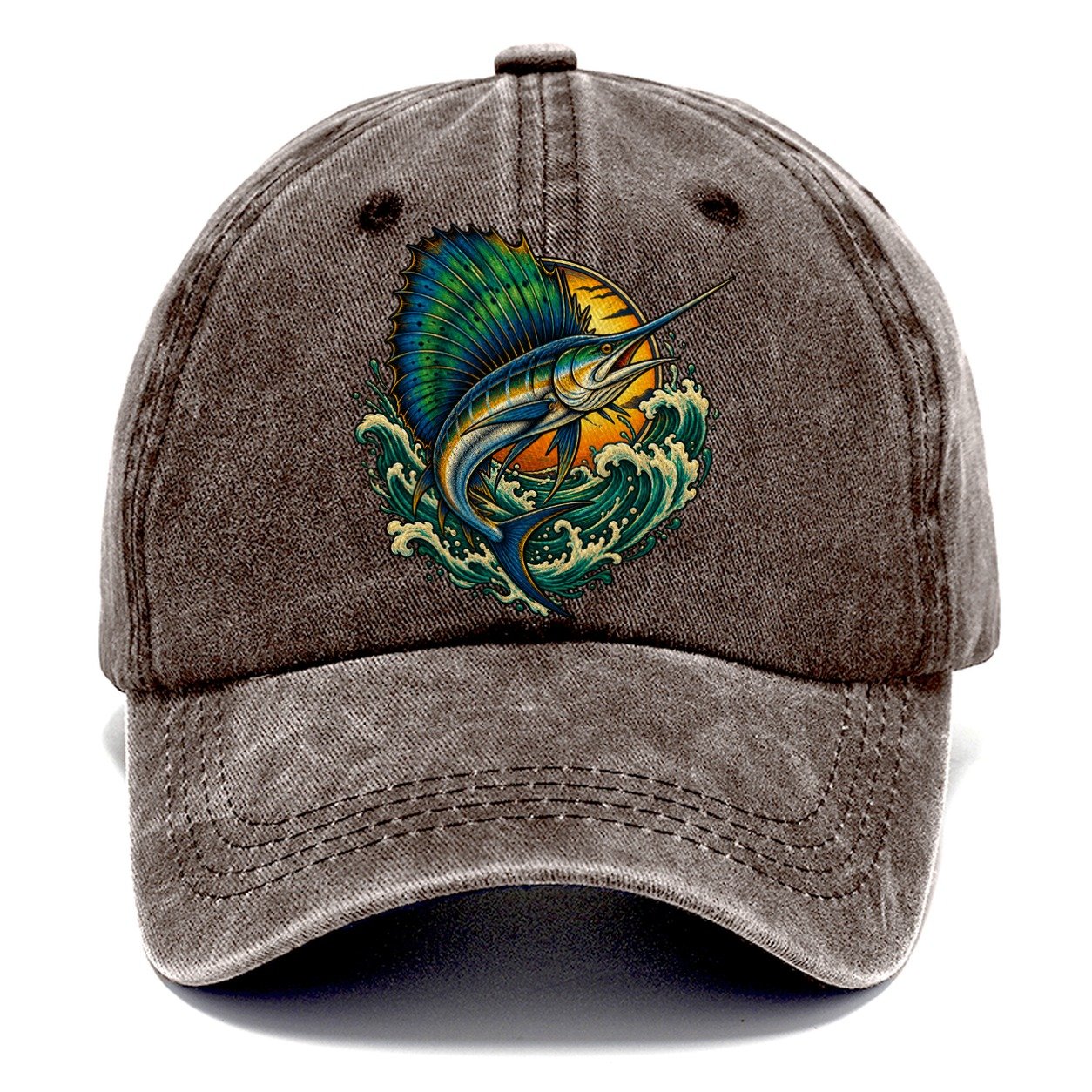 Sailfish Spearhead Fishing Club Classic Cap – Brown