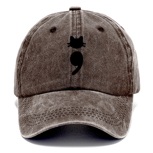 Black Cat Semicolon Classic Cap – Brown