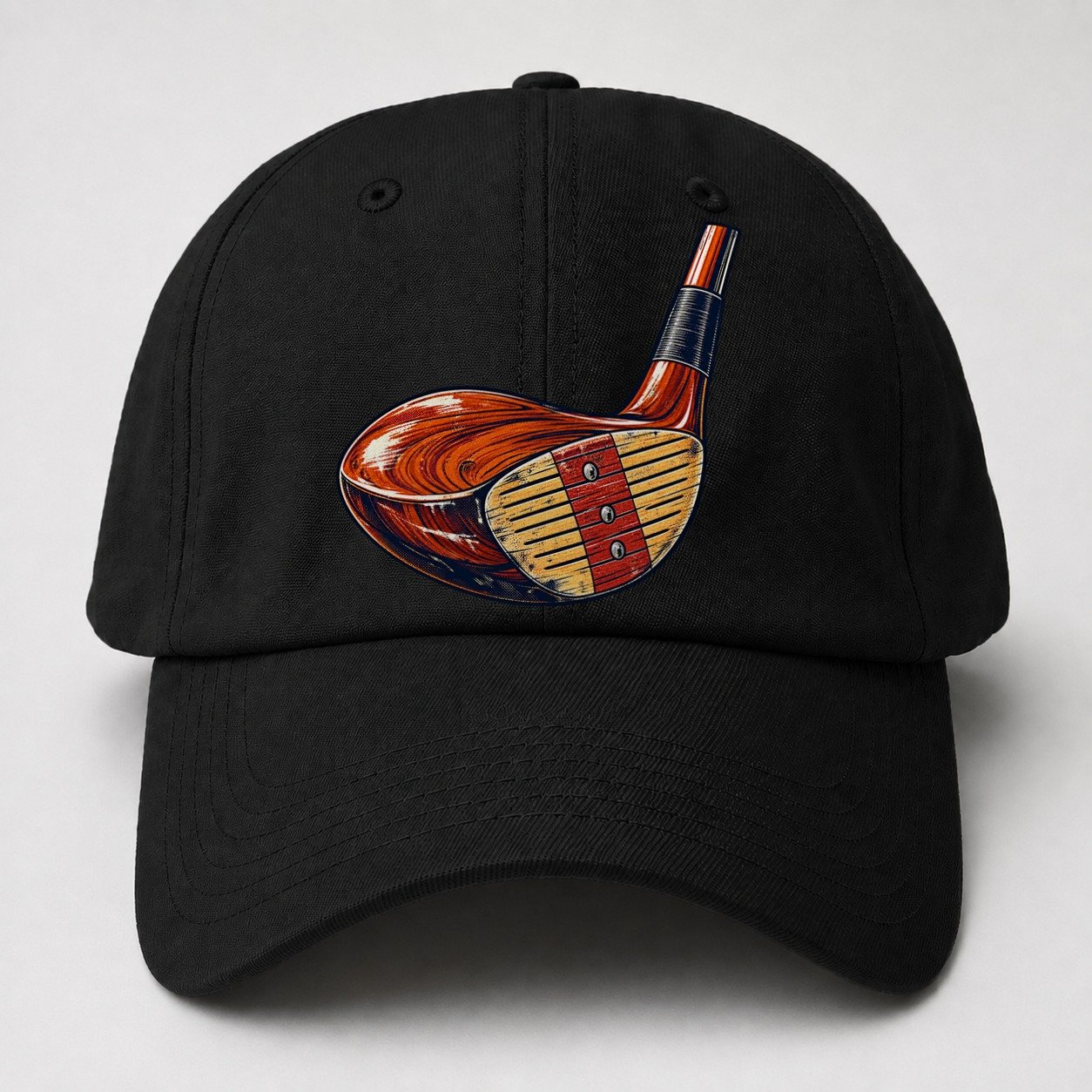 Vintage Club Head Golf Life Baseball Cap – Black