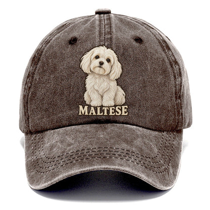 Maltese Name Line Fan Favorites Classic Cap – Brown