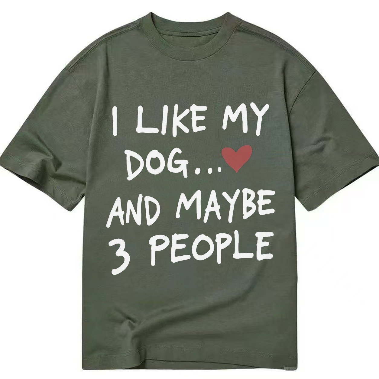 Dog Maybe 3 People Classic T-shirt – Army Green