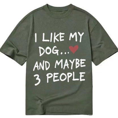 Dog Maybe 3 People Classic T-shirt – Army Green
