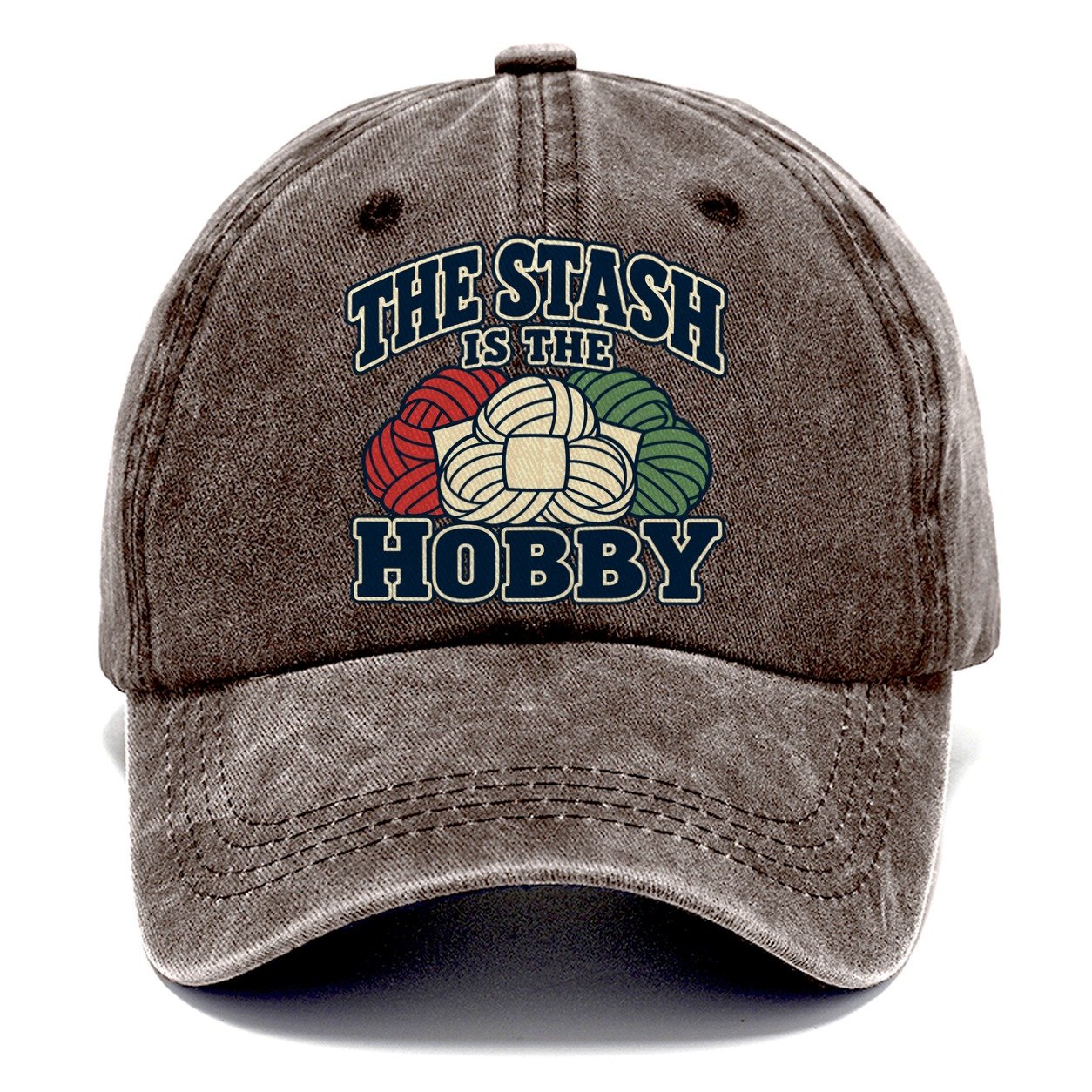 The Stash Is The Hobby Yarn Crafts Classic Cap – Brown