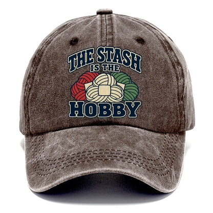 The Stash Is The Hobby Yarn Crafts Classic Cap – Brown