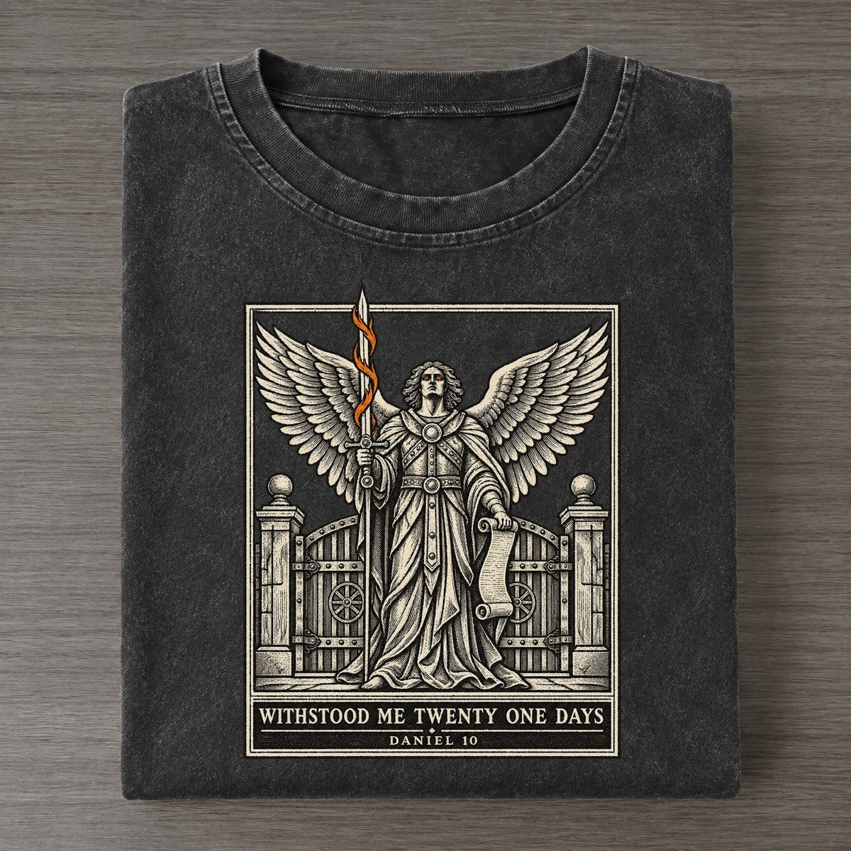 Withstood Me Twenty One Sixfold Wings Vintage T-shirt – Black