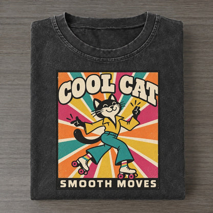 Roller Cat Boogie Bodies Vintage T-shirt – Black