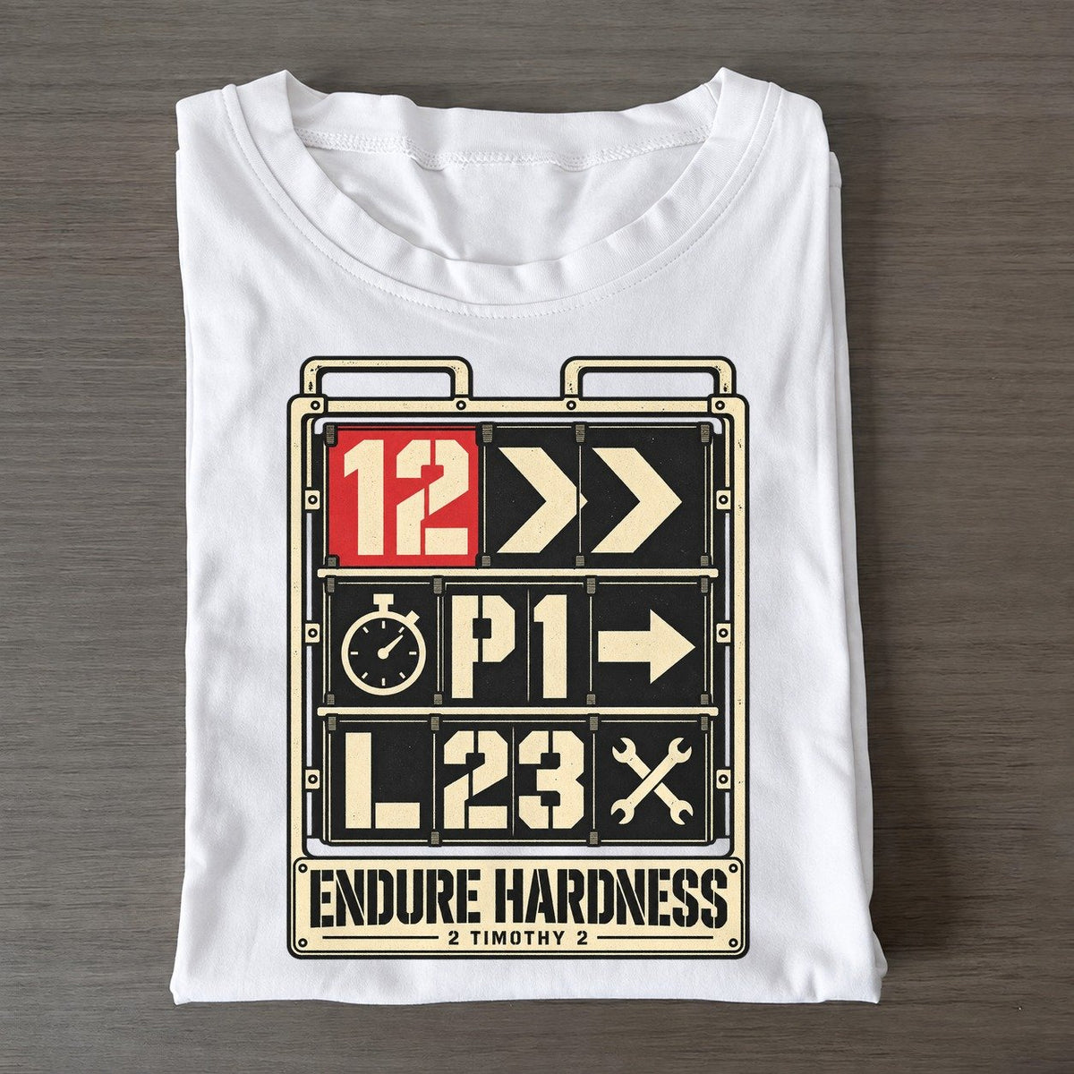 Endure Hardness Pit Board Parables Classic T-shirt – White