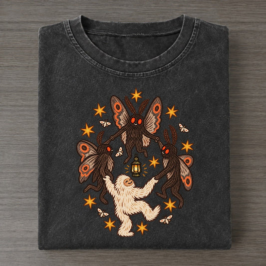 Porch Light Social Cryptid Hoedown Vintage T-shirt – Black
