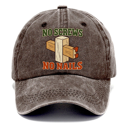 No Screws No Nails Woodworking Classic Cap – Brown
