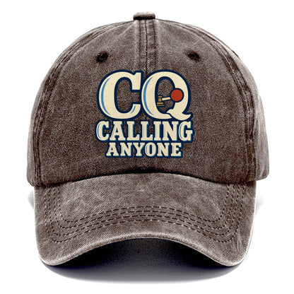 Cq Calling Anyone Amateur Radio Classic Cap – Brown