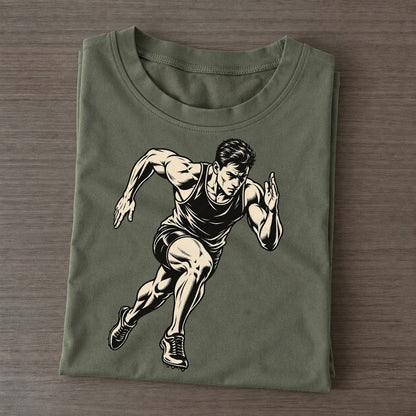 Sprinter First Three Steps Global Sports Ink Figures Classic T-shirt – Army Green