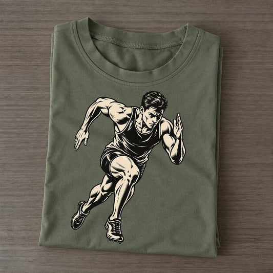 Sprinter First Three Steps Global Sports Ink Figures Classic T-shirt – Army Green