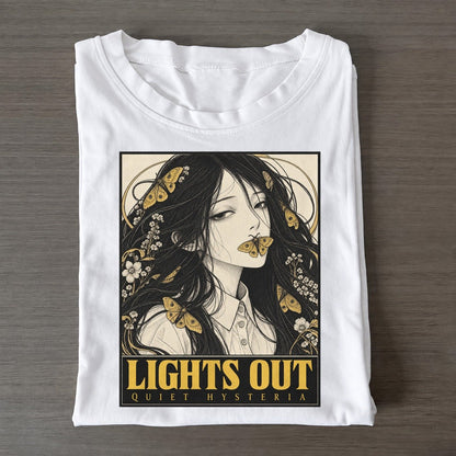 Lights Out Quiet Hysteria Classic T-shirt – White