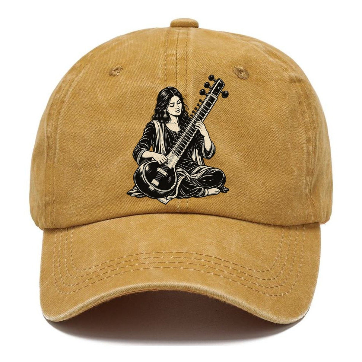 Sitar Plucked Melody Global Music Ink Figures Classic Cap – Golden Harvest
