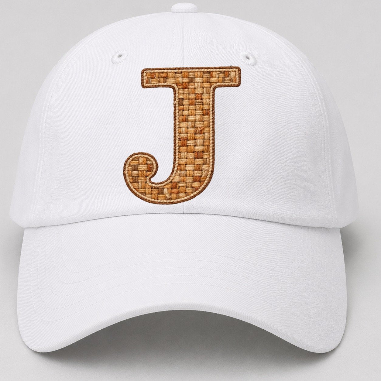 Woven Tweed J Monogram Baseball Cap – White