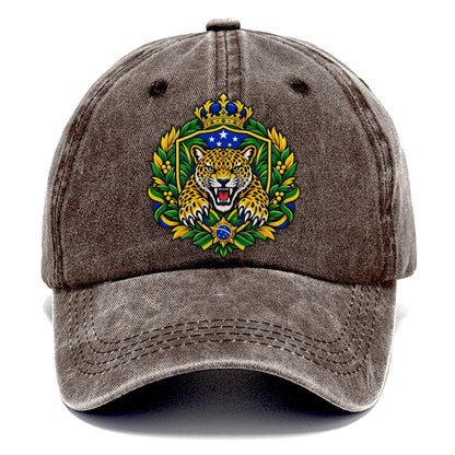 Brazil Heraldic Crest Country Logos Classic Cap – Brown