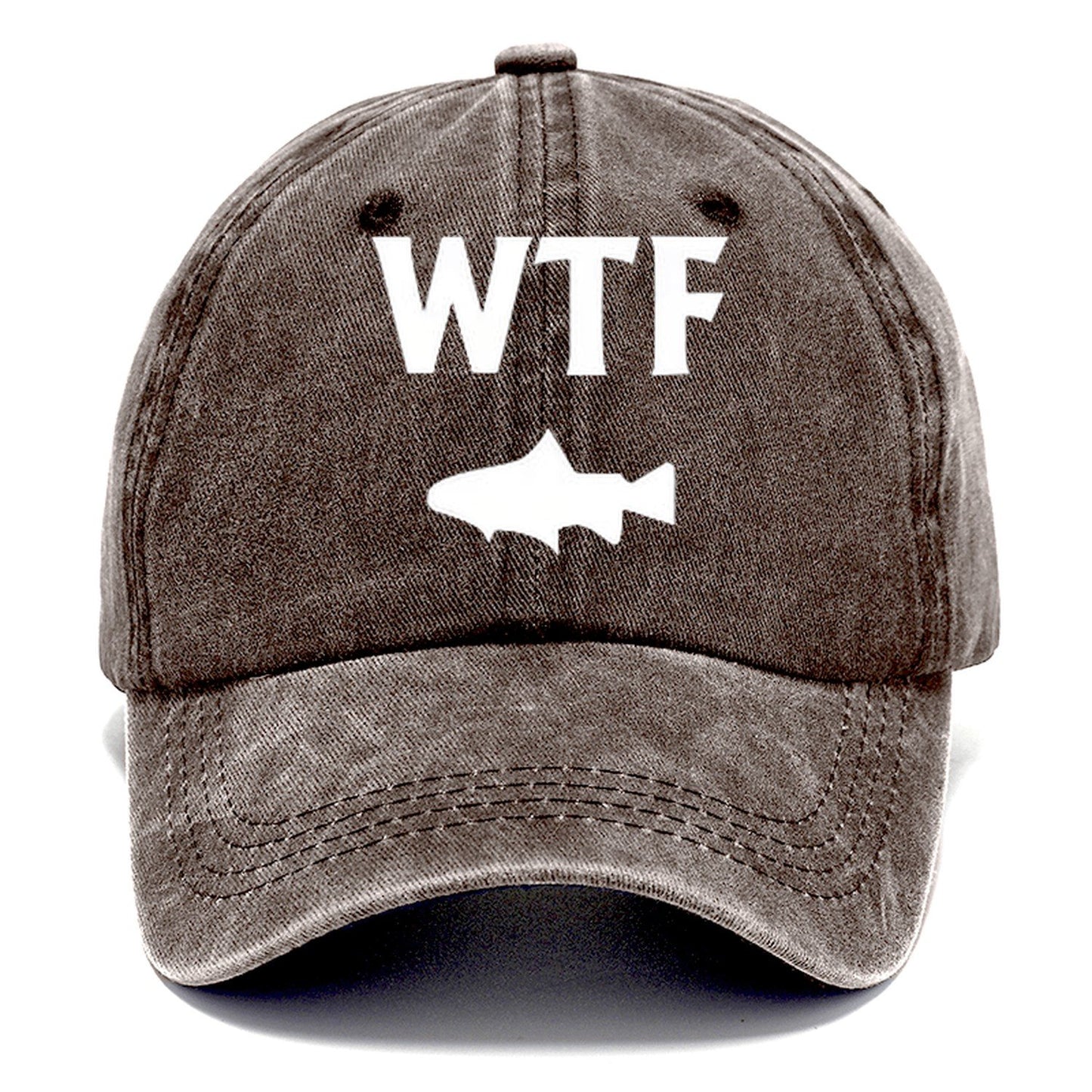 Wtf Wheres The Fish Classic Cap – Brown