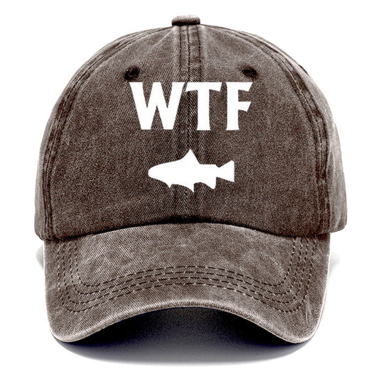 Wtf Wheres The Fish Classic Cap – Brown