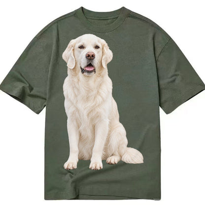 White English Cream Golden Retrievers Classic T-shirt – Army Green