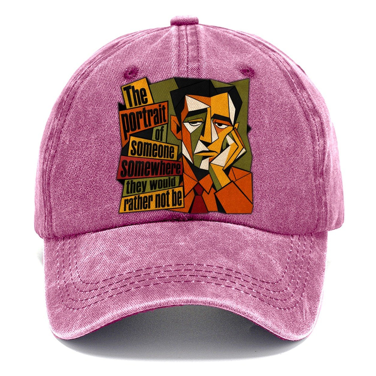 Bored Office Man Portrait Classic Cap – Dusty Rose