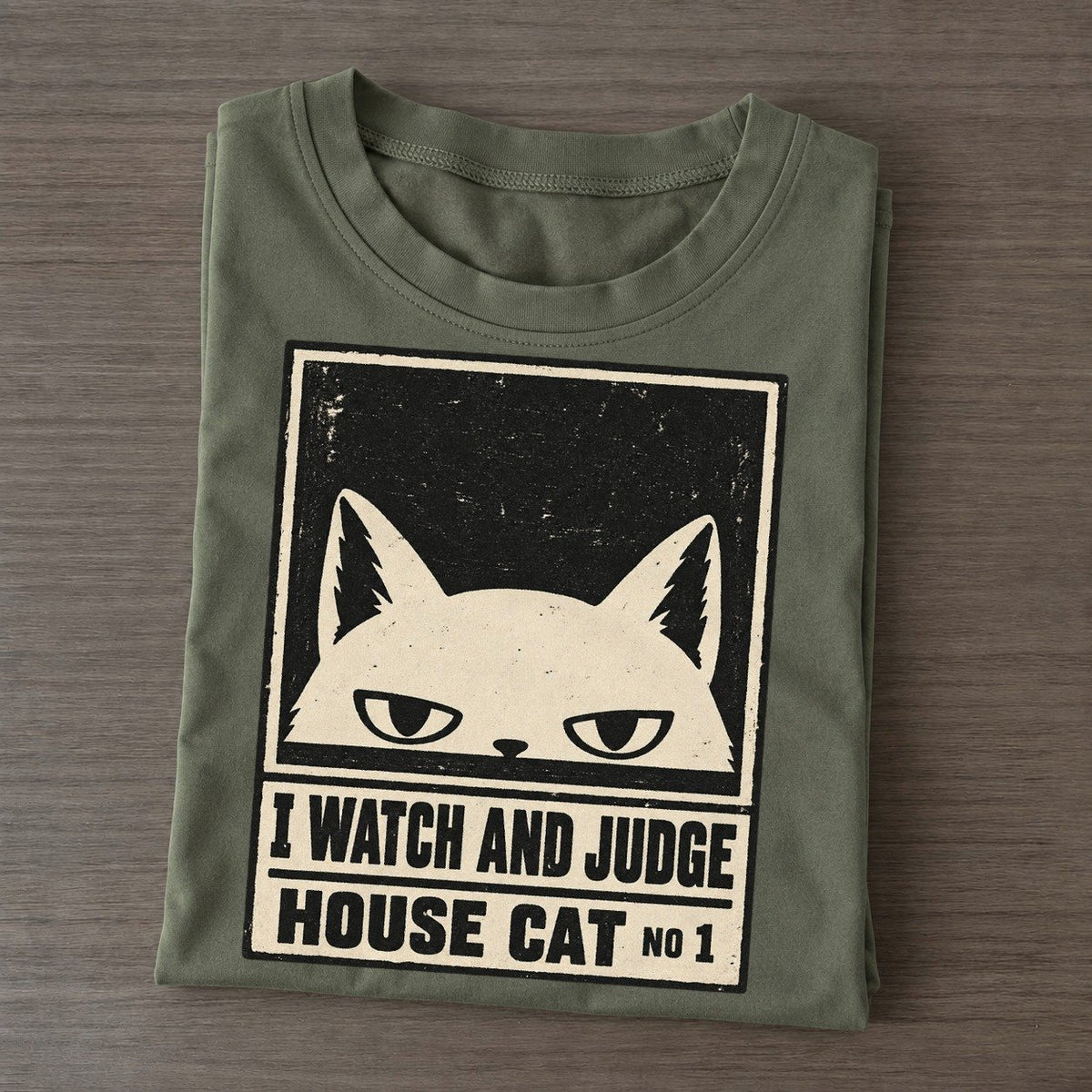 I Watch And Judge Neko Says No Classic T-shirt – Army Green