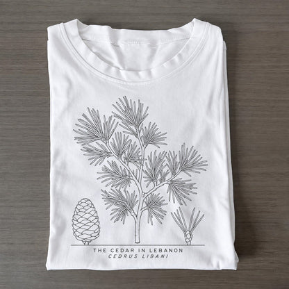The Cedar In Lebanon Olive Line Classic T-shirt – White