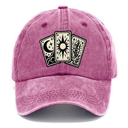 Three Fanned Tarot Cards Witch Magic Classic Cap – Dusty Rose