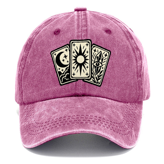 Three Fanned Tarot Cards Witch Magic Classic Cap – Dusty Rose