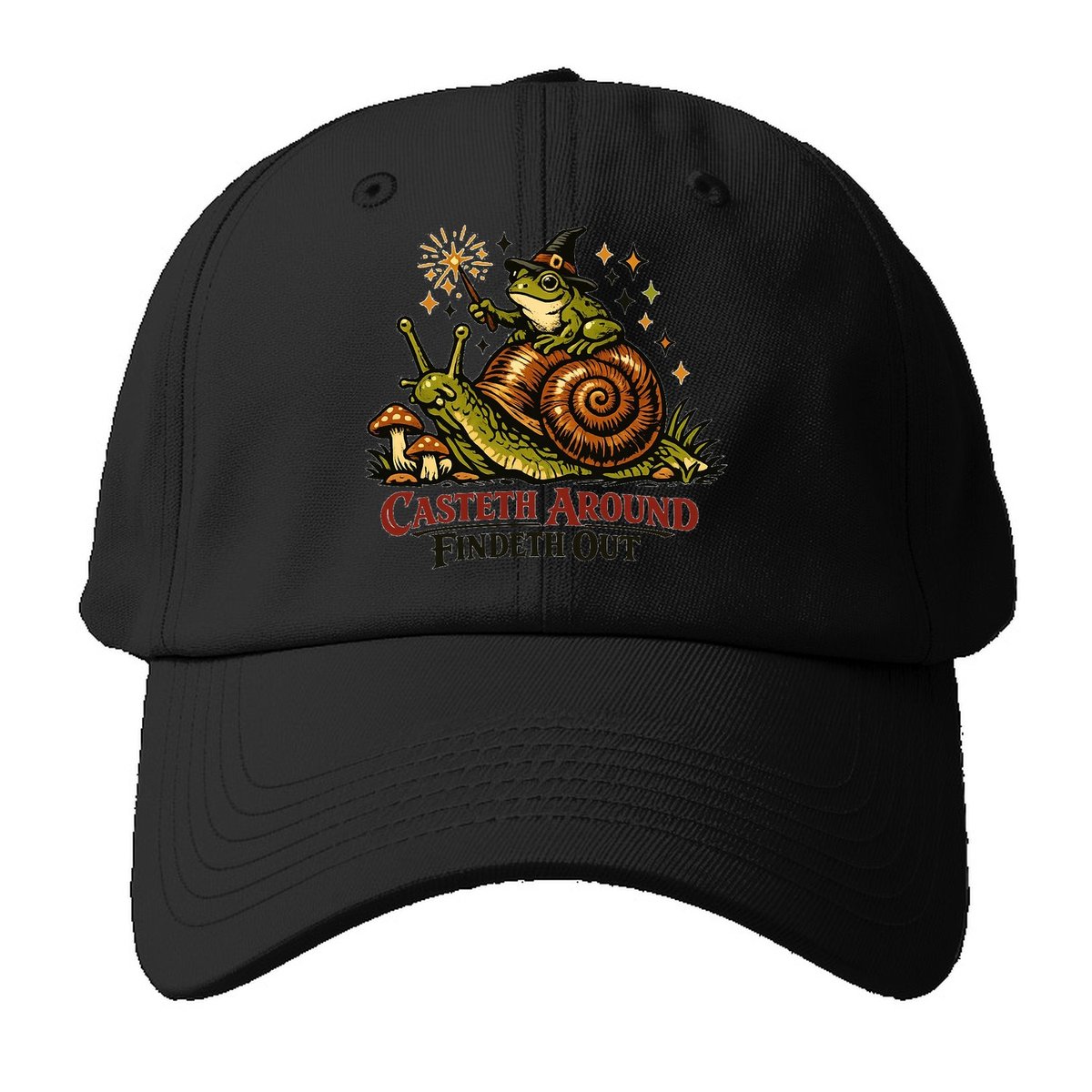 Casteth Around Findeth Out Baseball Cap – Black