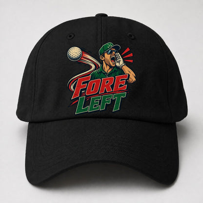 Fore Left Golf Life Baseball Cap – Black