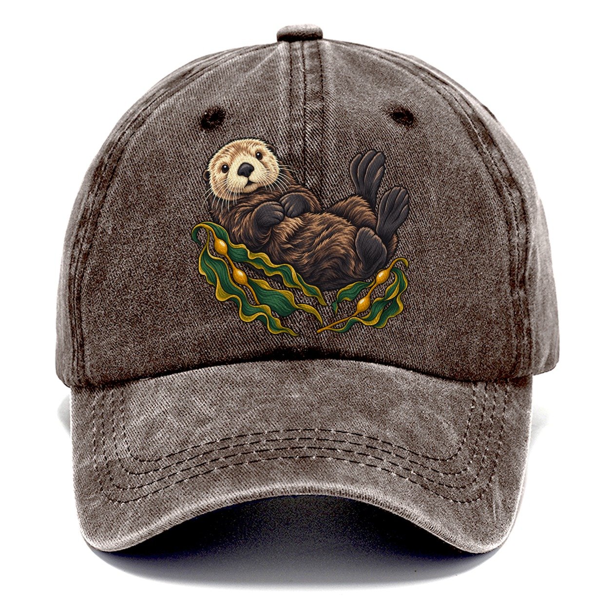 Sea Otter And Bull Kelp Canada Cultural Icons Classic Cap – Brown