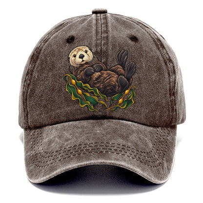 Sea Otter And Bull Kelp Canada Cultural Icons Classic Cap – Brown