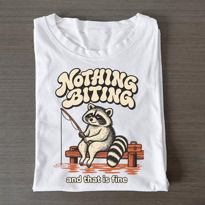Nothing Biting Raccoons Off Duty Classic T-shirt – White