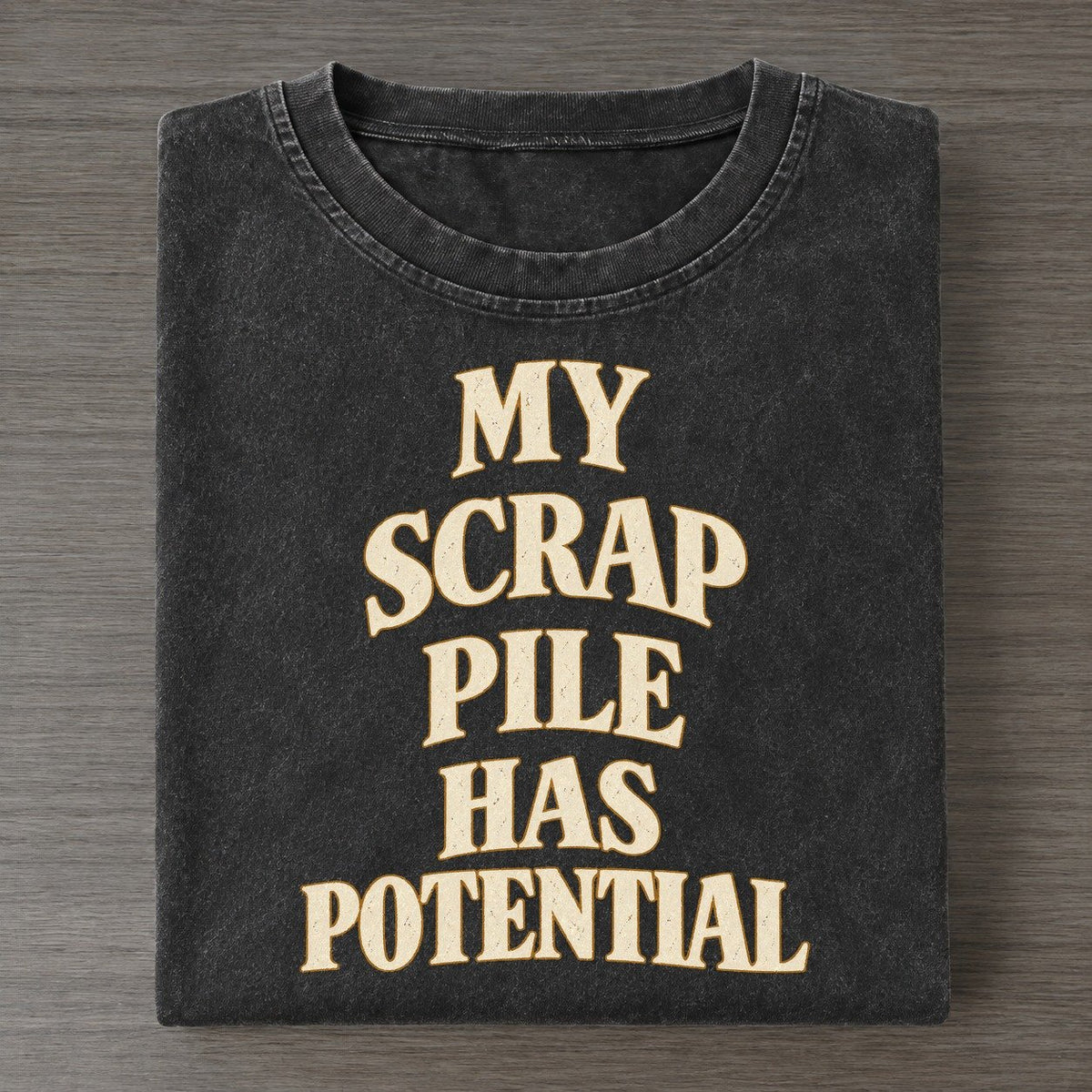 My Scrap Pile Has Potential Quiet Statements Vintage T-shirt – Black
